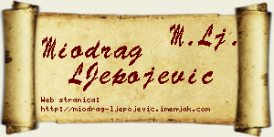 Miodrag LJepojević vizit kartica